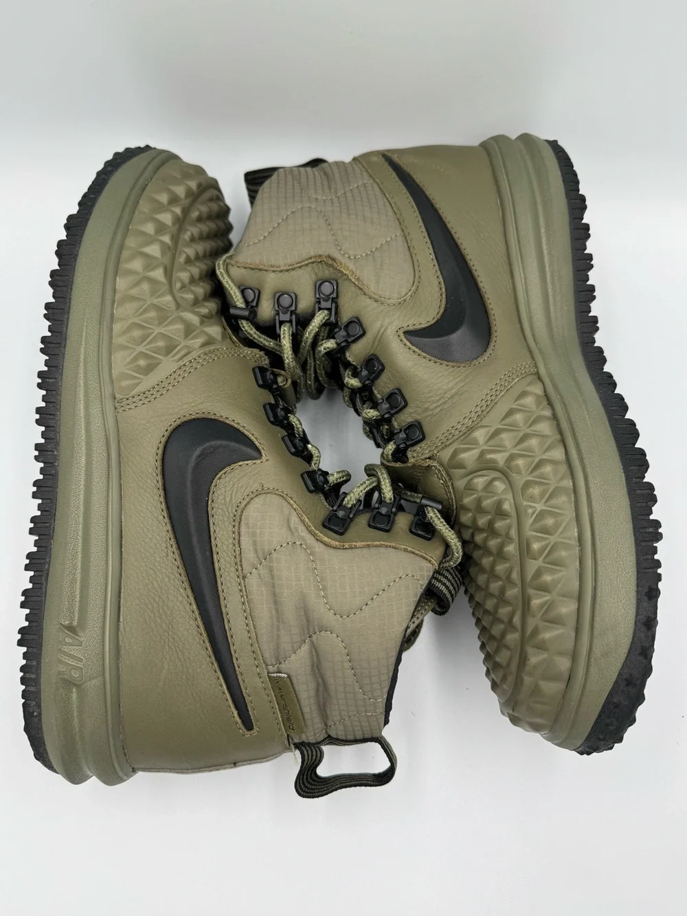 Nike Lunar Force 1 Duckboot, Men’s sz 8.5, Medium Olive Green/Black, 916682-202